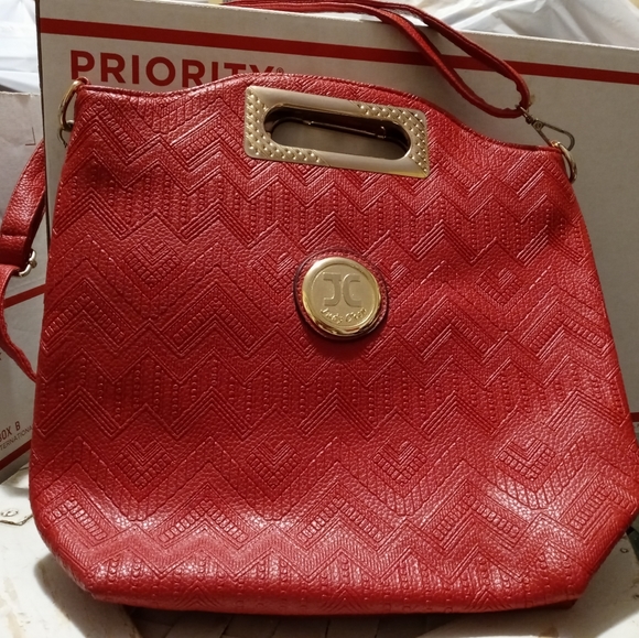 🎁🎒 JUDY CHEN RED SHOULDER BAG🦉 - Picture 4 of 10